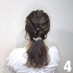 くるりんぱ×くるりんぱ♪オシャレローポニー　ヘアアレンジ　ロングヘア