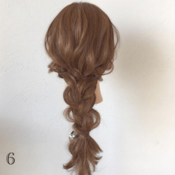 ナチュラルガーリー編みおろしアレンジ♪ ヘアアレンジ ロングヘア