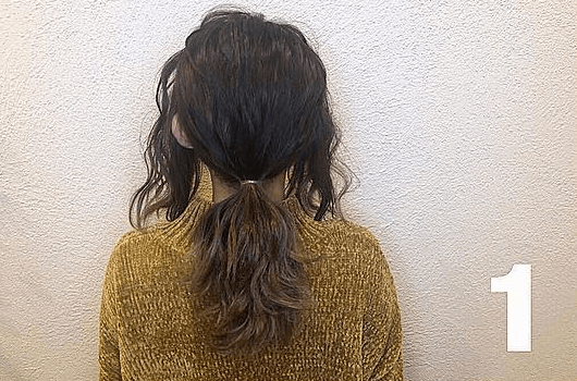 後れ毛が可愛い♡こなれ感のあるボリュームアップヘアー1