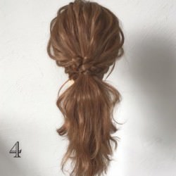 簡単にゴム隠しができる！三つ編みポニー♪　ヘアアレンジ　ロングヘア