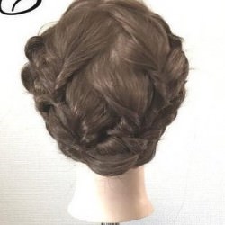 レトロな雰囲気が素敵♡編み込み風アップスタイル ヘアアレンジ ロングヘア