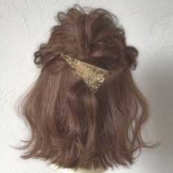 小顔効果抜群♪ボブハーフアップアレンジ　ヘアアレンジ　ミディアムヘア