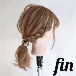 簡単モテヘア☆三つ編みローポニアレンジ ヘアアレンジ ミディアムヘア