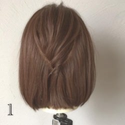使うのはピンだけ！ハーフアップ風ボブアレンジ♪　ヘアアレンジ　ショートヘア