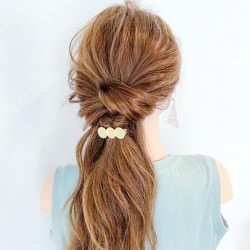 ハーフアップで大人のオシャレヘア♪　ヘアアレンジ　ロングヘア