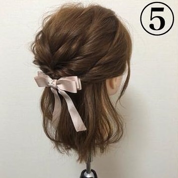 ショートヘアでも一気に雰囲気が出る大人のハーフアップアレンジ☆5