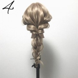 ロープ編み×三つ編みだけ◎春のお出かけでしたい上品な編み下ろしアレンジ ヘアアレンジ ロングヘア