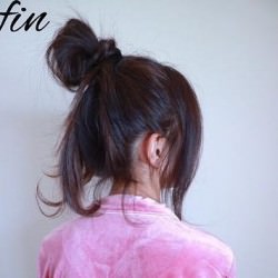 合宿やお泊り会で大活躍☆無造作風お団子ヘア ヘアアレンジ ロングヘア