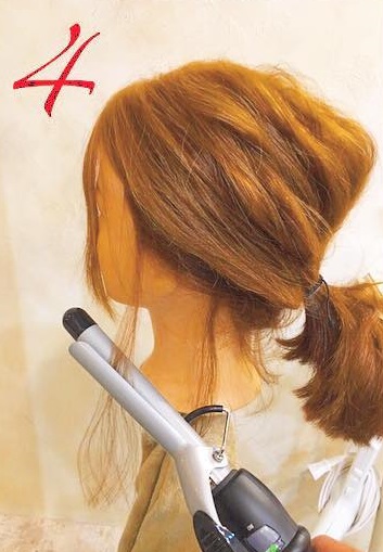 ヘアゴムだけで簡単にできる！イマドキなゆるふわポニーテール☆ 4