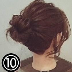 後れ毛がポイント☆あざと可愛いおだんごアレンジ ヘアアレンジ ミディアムヘア