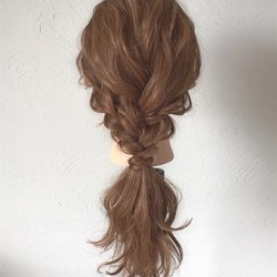 スティックを使うのがポイント♪新学期にしていきたい華やかな編み下ろしアレンジ ヘアアレンジ ミディアムヘア