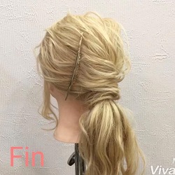 巻きつけるだけ★ゴム2本でできるこなれポニーテールアレンジ　ヘアアレンジ　ロングヘア