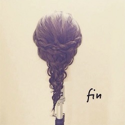 裏編みが出来ればOK!華やかな場にピッタリの編み下ろしアレンジ ヘアアレンジ ミディアムヘア