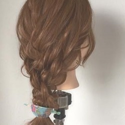 浴衣にぴったり!三つ編みと編み込みで作るモコモコ編み♡ ヘアアレンジ ロングヘア
