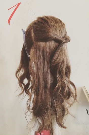 くるりんぱで作る！簡単お嬢様風ヘアアレンジ -１