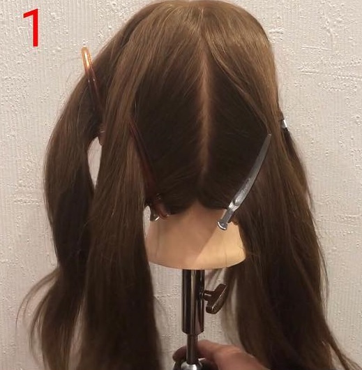 後ろ姿がひと味違う 分け目が見えないおしゃれな三つ編みツインテール ヘアレシピ 頭美人