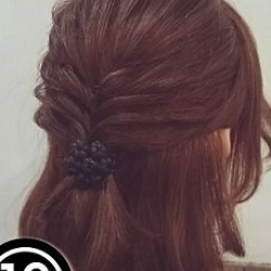 後ろ姿に見惚れちゃう♡ハーフアップボブアレンジ　ヘアアレンジ　ショートヘア