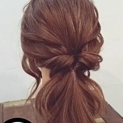 くるりんぱでボリュームアップ♪華やかポニーテールアレンジ　ヘアアレンジ　ミディアムヘア