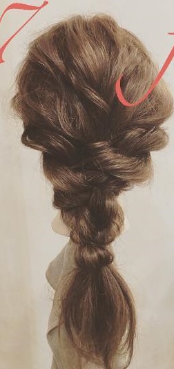 周りと差をつけられるヘアアクセサリー☆ヘアバトンにぴったりの編み下ろしアレンジ7