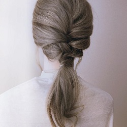 編み込みが出来ない人必見☆100均アイテムで出来ちゃう編み込みローポニー♪ ヘアアレンジ ロングヘア