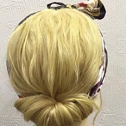 スカーフ×ギブソンタック♡誰でも可愛くなれるまとめ髪アレンジ　ヘアアレンジ　ミディアムヘア