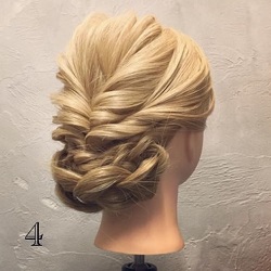 上品だけど華やかな後ろ姿♪編み目がポイントのすっきりまとめ髪♡ ヘアアレンジ ロングヘア