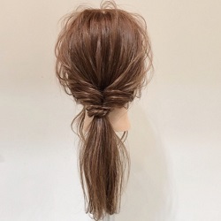 くるりんぱが苦手な方必見!くるりんぱなしでできるくるりんぱ風ポニーテールアレンジ ヘアアレンジ ミディアムヘア