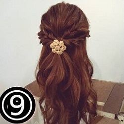 冬のお出かけにもぴったり！ひと手間かけたふんわりハーフアップ♪　ヘアアレンジ　ロングヘア