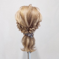簡単ステップで編み込み風？！くるりんぱと三つ編みで時短ローポニ―♪　ヘアアレンジ　ロングヘア