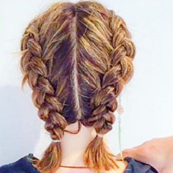 たまにはカジュアルなやんちゃヘアに♪ツイン裏編み込みアレンジ ヘアアレンジ ミディアムヘア