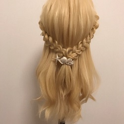 王道可愛い♪編み込みと三つ編みで出来る愛されハーフアップアレンジ　ヘアアレンジ　ミディアムヘア