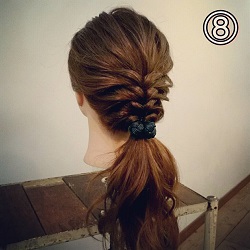 編み込み風に見えて実は、、♪編み込みが苦手な方でも出来るポニーテールアレンジ　ヘアアレンジ　ロングヘア