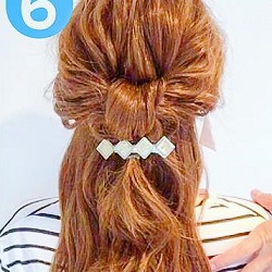 リボンみたいで可愛い♡後ろから見ても可愛く仕上がるハーフアップアレンジ ヘアアレンジ ロングヘア