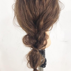 ニットとの相性抜群☆不器用さん専用！編み下ろしアレンジ　ヘアアレンジ　ロングヘア