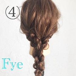 不器用さん向け☆三つ編み2本をねじるだけの簡単編み下ろしアレンジ ヘアアレンジ ロングヘア