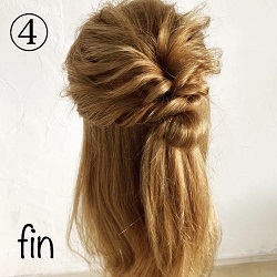 ツイストでボリュームアップ!愛されハーフアップアレンジ ヘアアレンジ ミディアムヘア