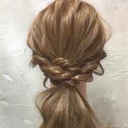 大人っぽいゆるふわローポニーテール☆ロープ編みでお呼ばれアレンジ♪ ヘアアレンジ ロングヘア