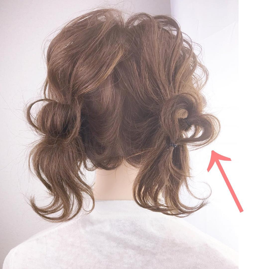 後ろからでもかわいいハートヘアアレンジ ヘアレシピ 頭美人