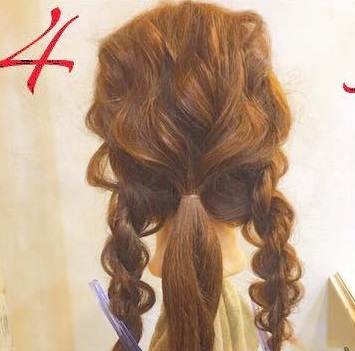 ロングヘアにおすすめ!ロープ編みで簡単まとめ髪アレンジ☆4
