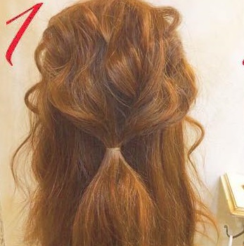 ロングヘアにおすすめ!ロープ編みで簡単まとめ髪アレンジ☆1
