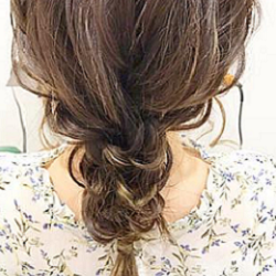 花柄ワンピが似合う*ゆるっとつくれる編み下ろしアレンジ ヘアアレンジ ロングヘア