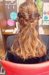 カッコよさと可愛さを兼ね備えたハーフアップヘアアレンジ☆fin