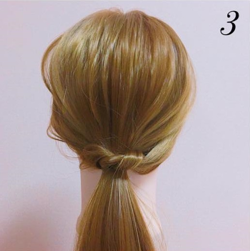 大き目のヘアアクセを目立たせたい！そんな時に使える簡単ヘアアレンジ♪３