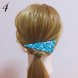 大き目のヘアアクセを目立たせたい!そんな時に使える簡単ヘアアレンジ♪ ヘアアレンジ ロングヘア