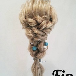 オシャレヘアバトンを使った豪華な編みおろしアレンジ♪ ヘアアレンジ ロングヘア