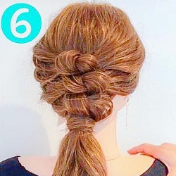 固結びだけできれば◎簡単シニヨンダウンアレンジ♪ ヘアアレンジ ロングヘア