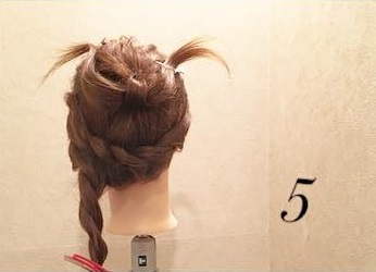 ビックリボンで豪華に♪ヘアアクセなしでも映えるアップアレンジ！５