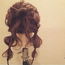 他にはない個性を出したい方向け！ビックリボンツインテール♪　ヘアアレンジ　ロングヘア