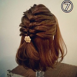 ボブだからかわいい!ふわっとボブハーフアップ♪ ヘアアレンジ ミディアムヘア