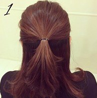 ヘアゴム１つで簡単にできる！ゆるふわ感満載のくるりんぱハーフアップ♪☆１